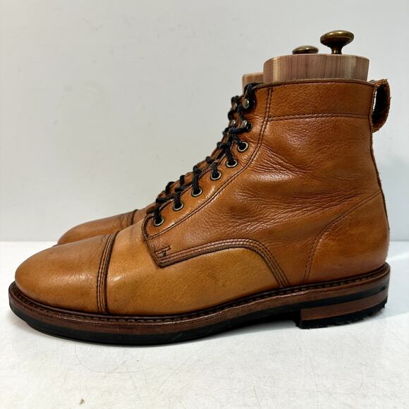 NEW HEELS Rancourt & Co. x Taylor Stitch Moto Boot Brown Made in Maine USA 9.5 D - Picture 3 of 12